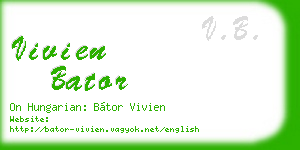 vivien bator business card