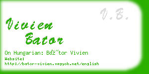 vivien bator business card